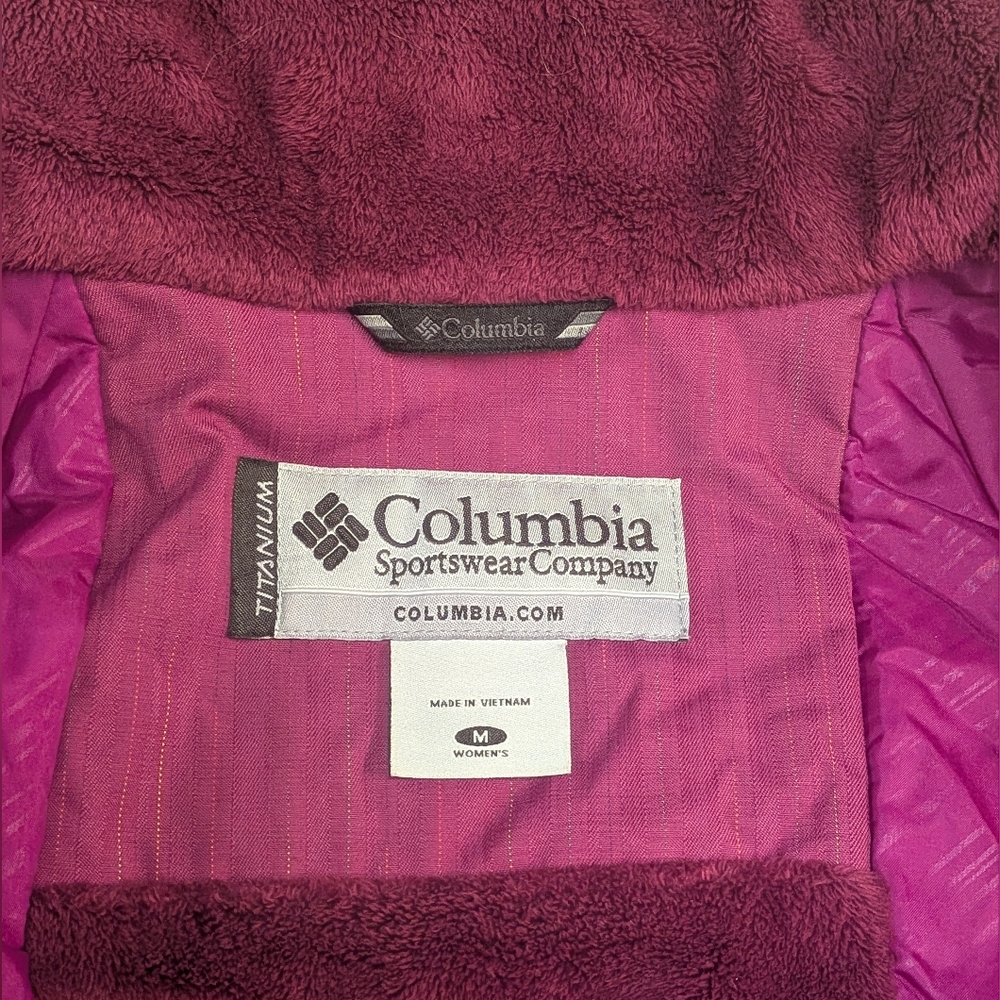 Columbia Titanium Women's Med Berry Pink Winter Jacket Coat Waterproof Details!! - Picture 2 of 16